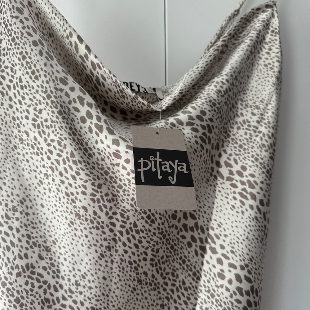 NWT Audrey 3+1 Leopard Print Slip Mini Dress - Picture 5 of 8